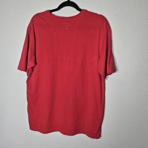 Roundtree & Yorke Red V Neck Short Sleeve T Shirt Mens Unisex Size‎ M Medium - Picture 6 of 6
